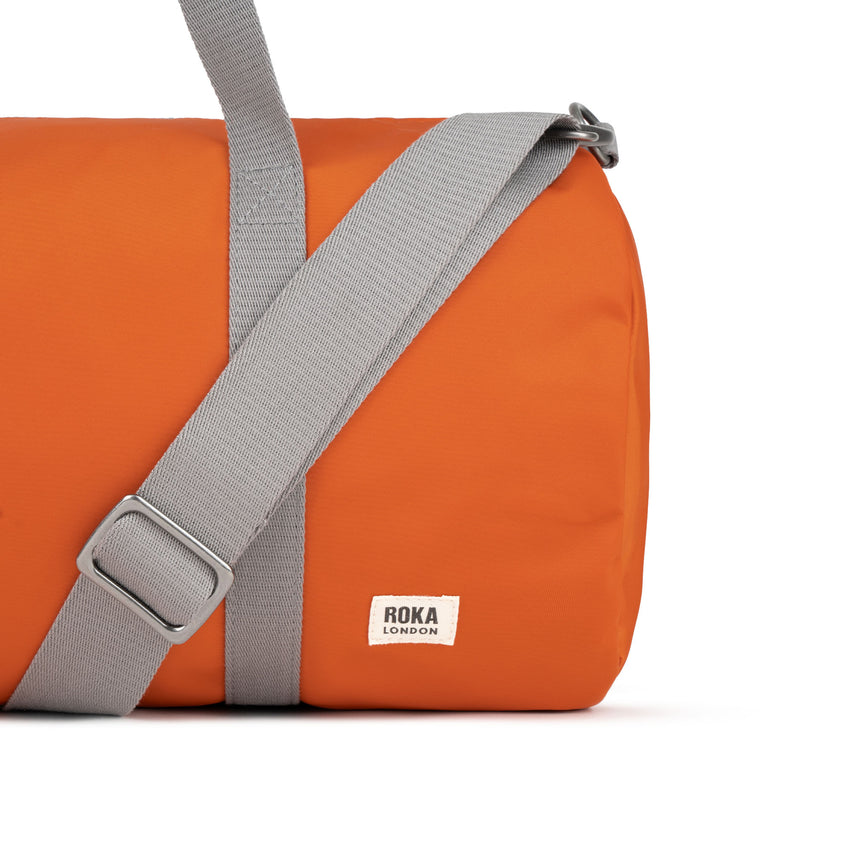 Roka London City Barrel Bag, Burnt Orange (Recycled Nylon)