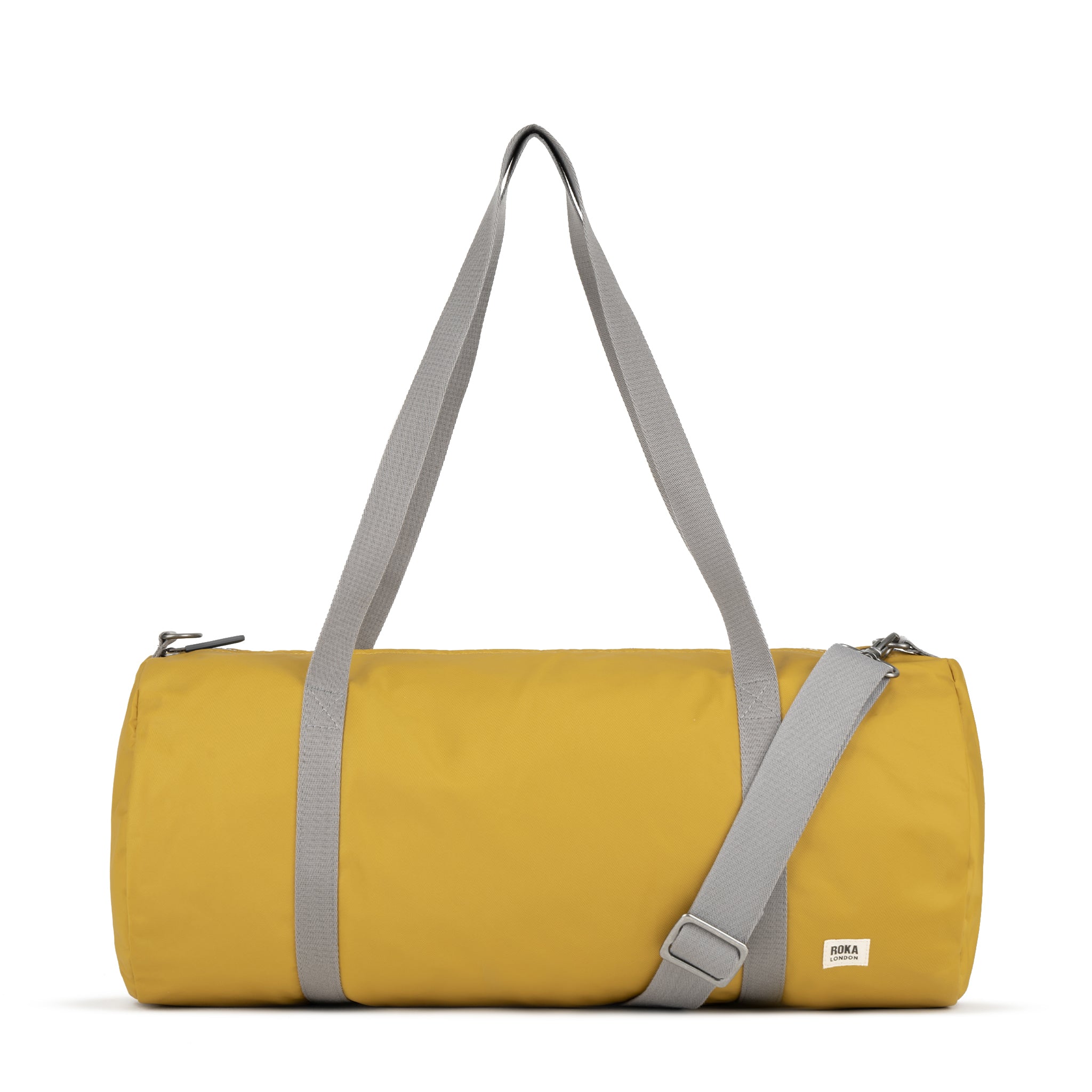 Roka London City Barrel Bag, Corn (Recycled Nylon) – CHALK
