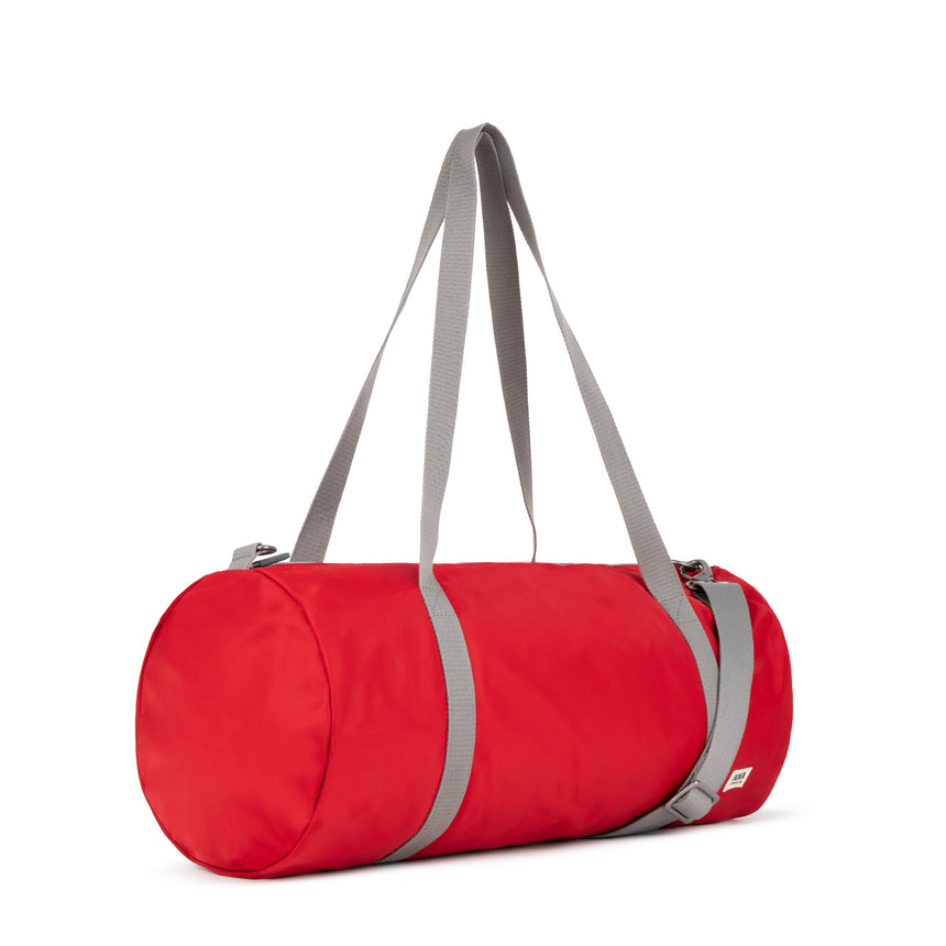 Roka London City Barrel Bag, Cranberry (Recycled Nylon)