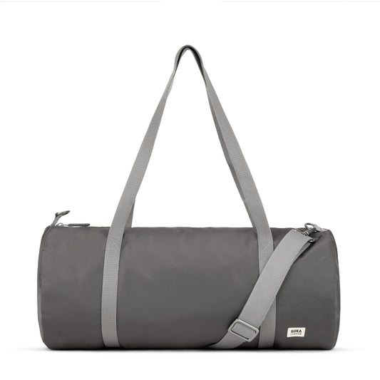 Roka London City Barrel Bag, Graphite (Recycled Nylon)