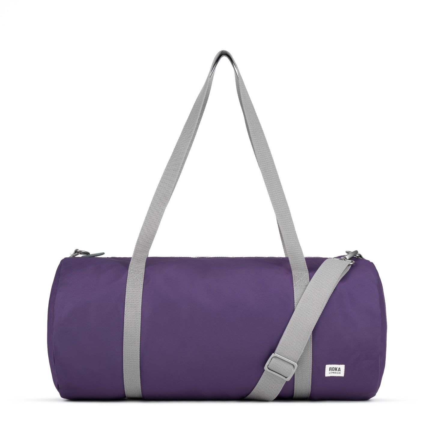 Roka London City Barrel Bag, Majestic Purple (Recycled Nylon)