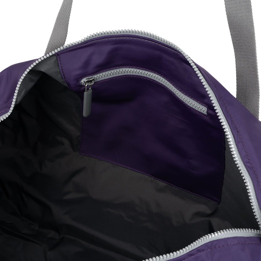 Roka London City Barrel Bag, Majestic Purple (Recycled Nylon)