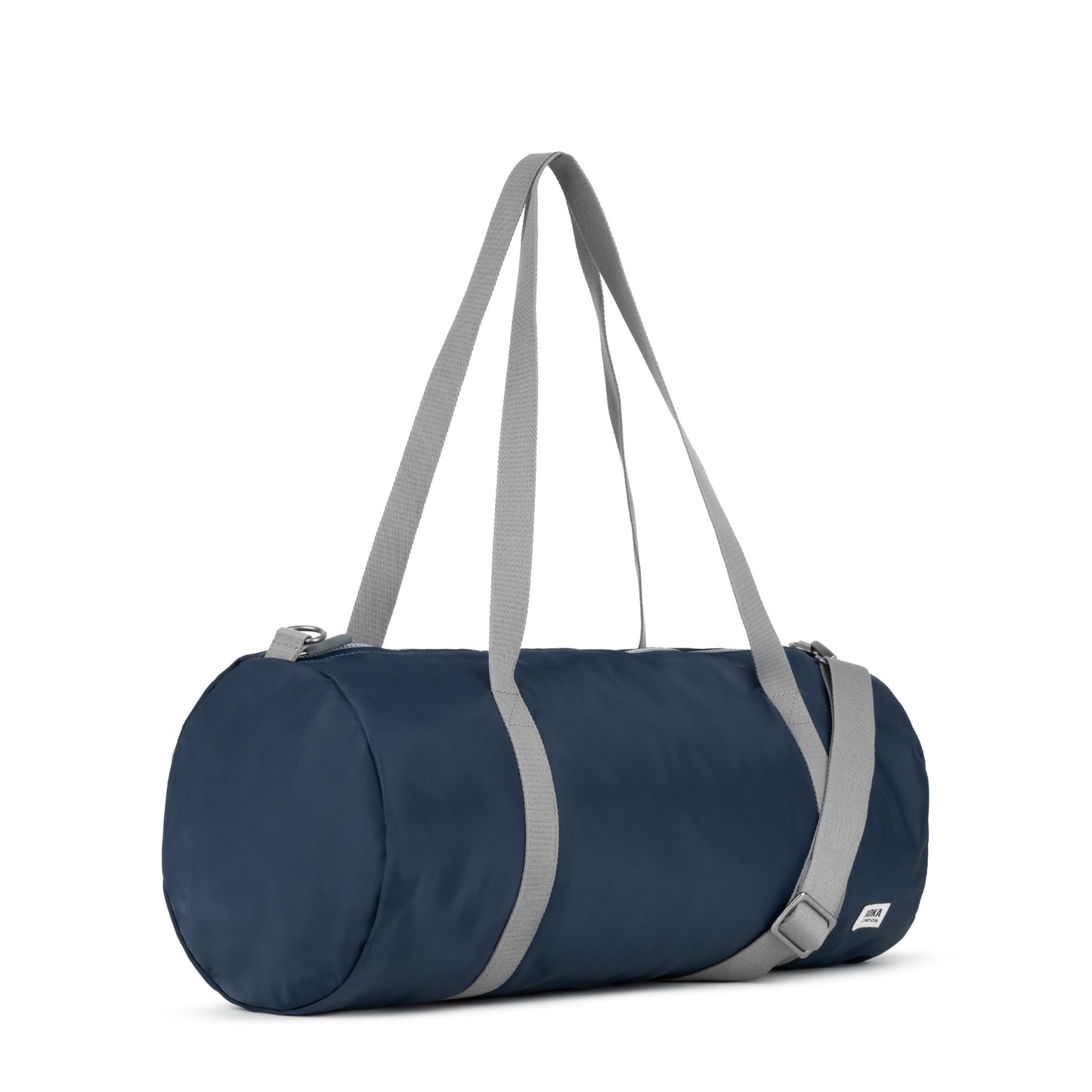 Roka London City Barrel Bag, Midnight (Recycled Nylon)