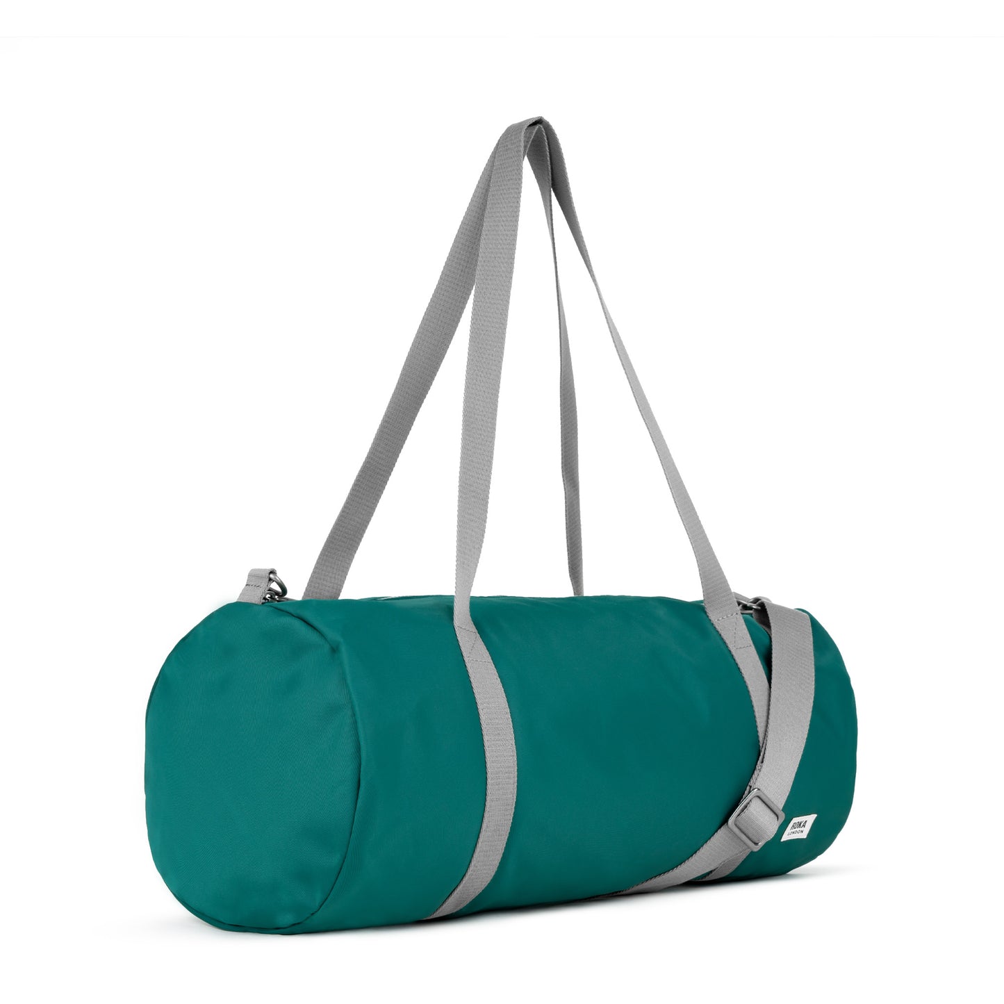 Roka London City Barrel Bag, Teal (Recycled Nylon)