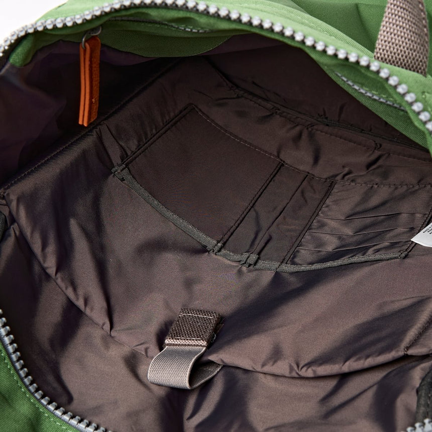 Roka London Finchley Small Sustainable Canvas Rucksack, Artichoke