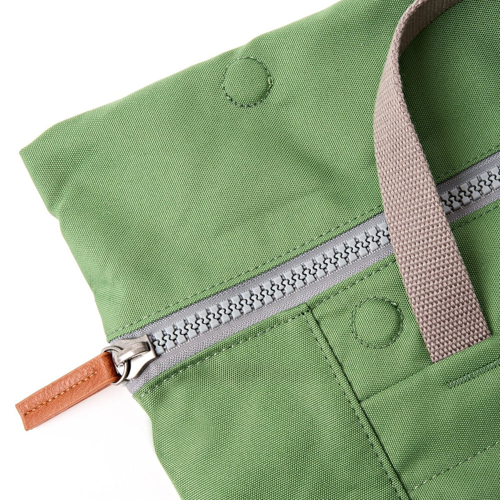 Roka London Finchley Small Sustainable Canvas Rucksack, Artichoke