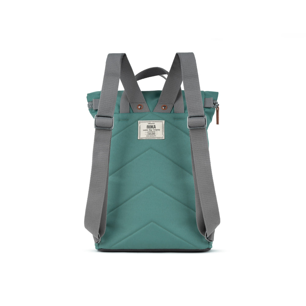Roka London Finchley Sustainable Canvas Rucksack, Sage Green