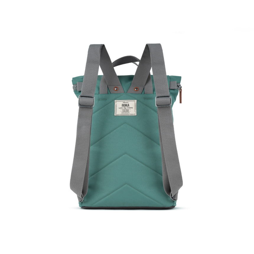 Roka London Finchley Sustainable Canvas Rucksack, Sage Green