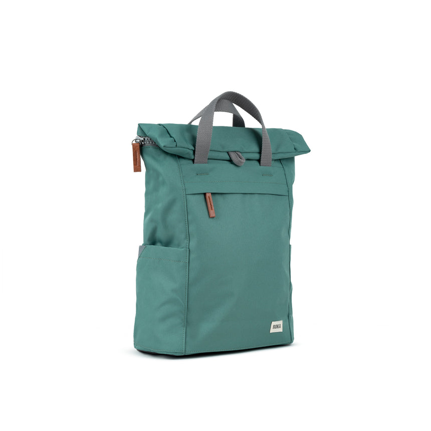 Roka London Finchley Sustainable Canvas Rucksack, Sage Green