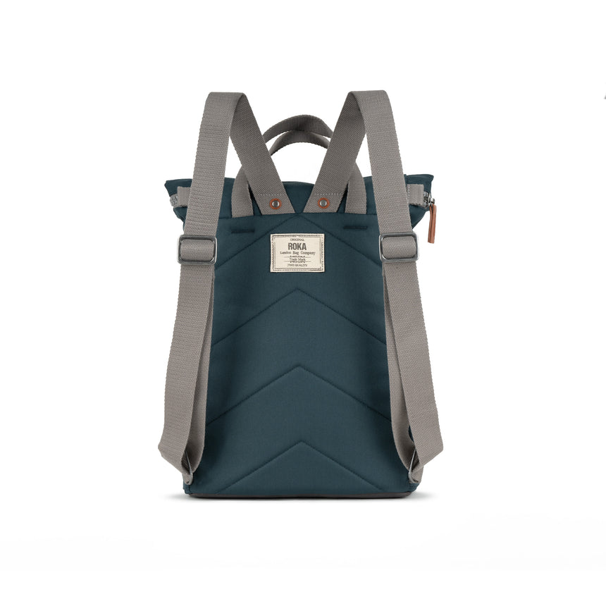 Roka London Finchley Sustainable Canvas Rucksack, Smoke