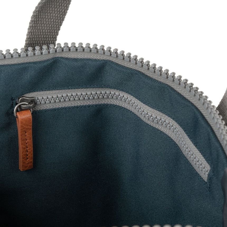 Roka London Finchley Sustainable Canvas Rucksack, Smoke