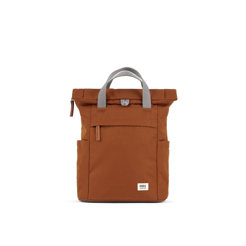 Roka London Finchley Sustainable Canvas Rucksack, Bran