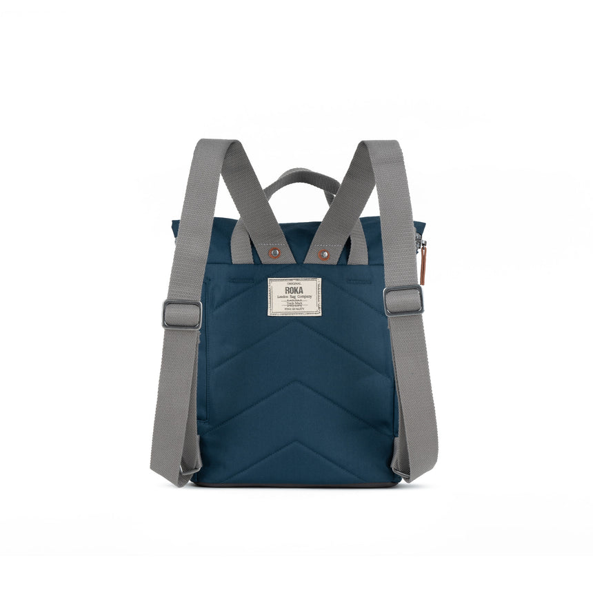 Roka London Finchley Rucksack, Pacific (Sustainable Canvas)