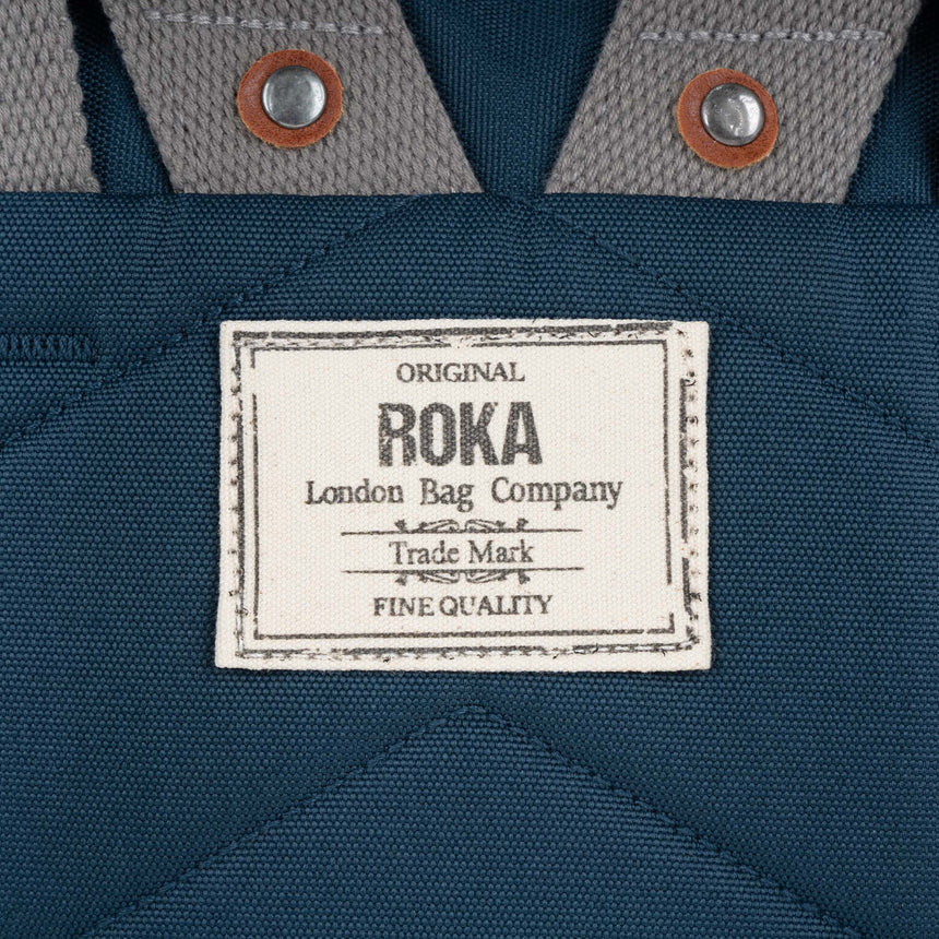 Roka London Finchley Rucksack, Pacific (Sustainable Canvas)