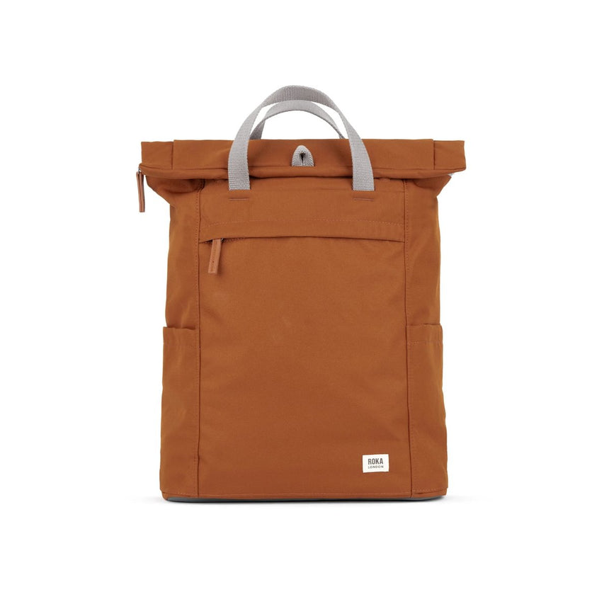 Roka London Finchley Sustainable Canvas Rucksack, Bran