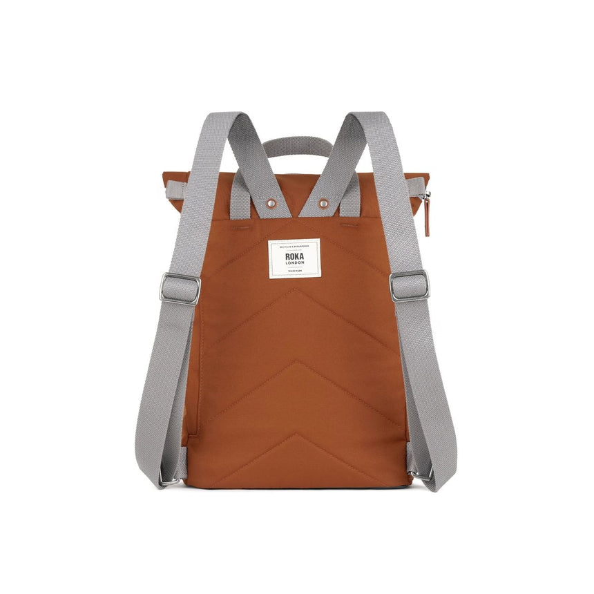 Roka London Finchley Sustainable Canvas Rucksack, Bran