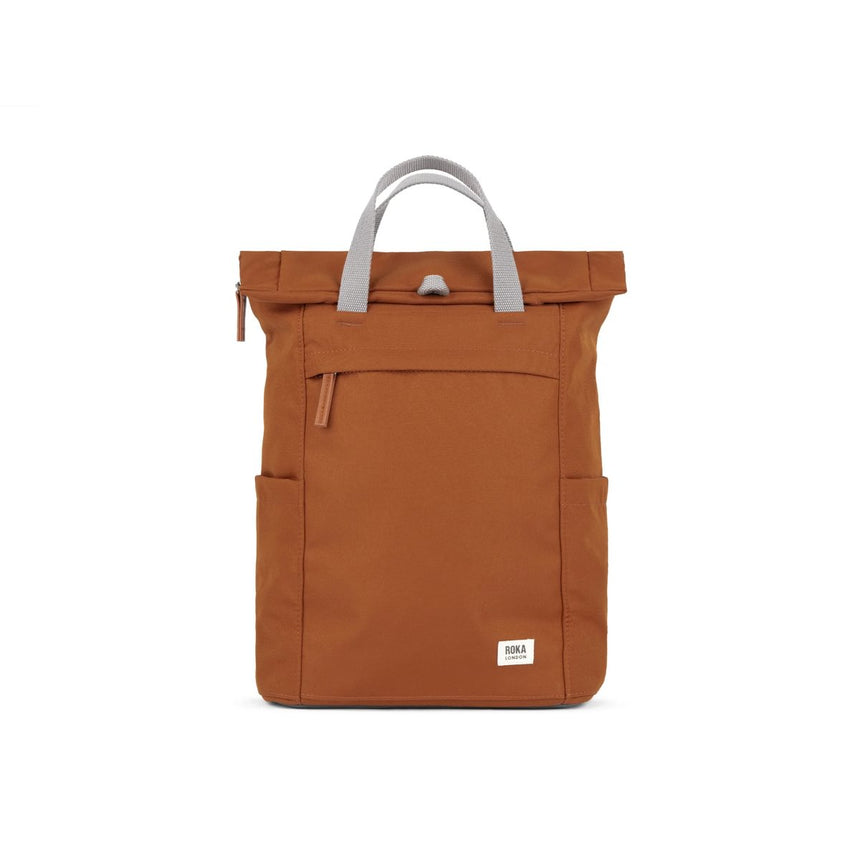 Roka London Finchley Sustainable Canvas Rucksack, Bran