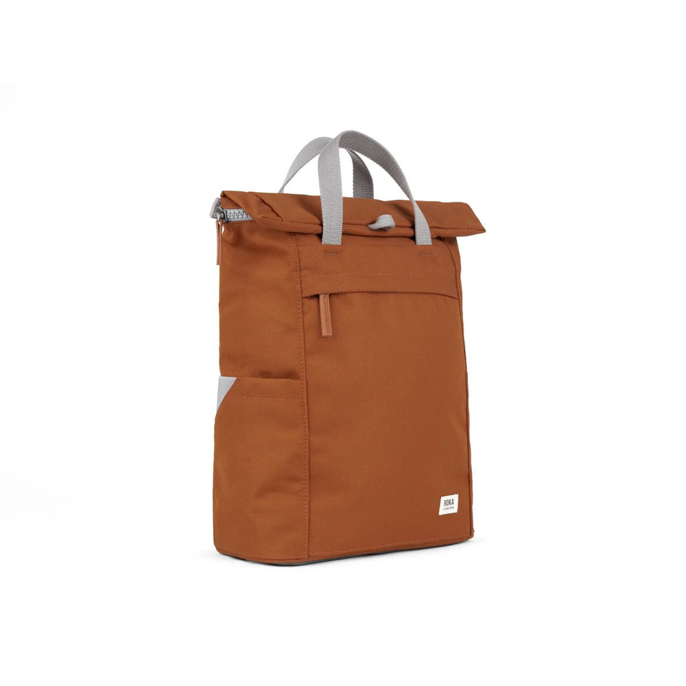 Roka London Finchley Sustainable Canvas Rucksack, Bran