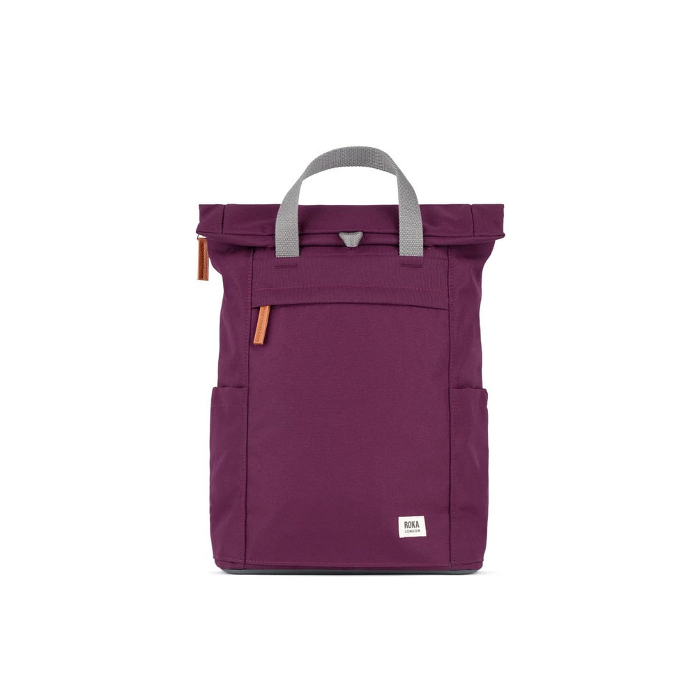 Roka London Finchley Sustainable Canvas Rucksack, Cherry Lacquer