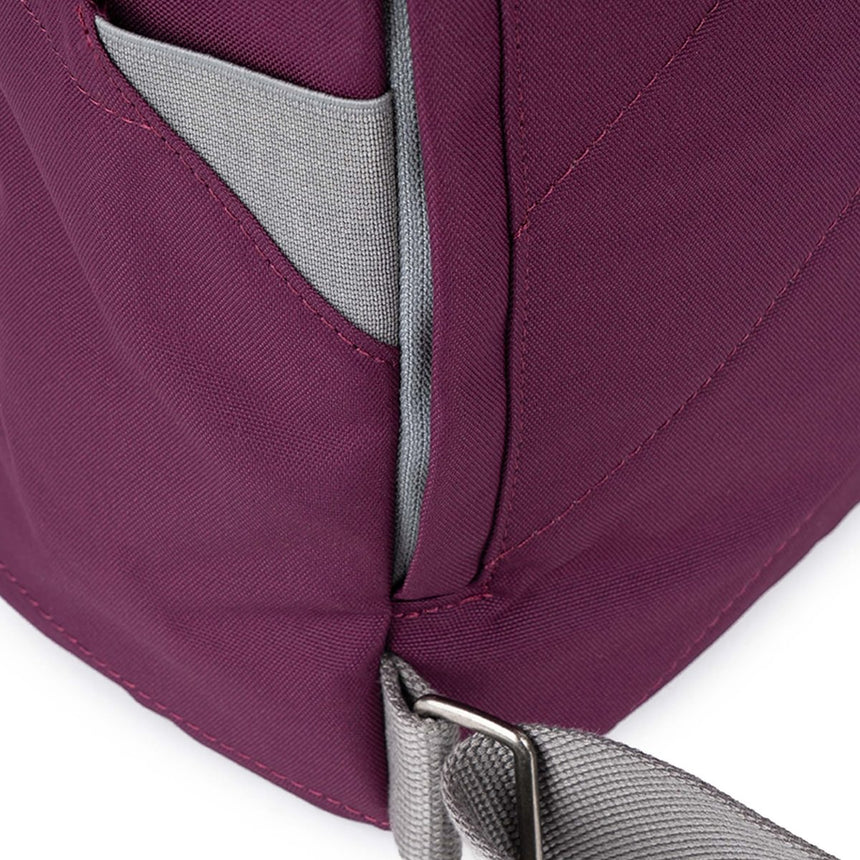 Roka London Finchley Sustainable Canvas Rucksack, Cherry Lacquer