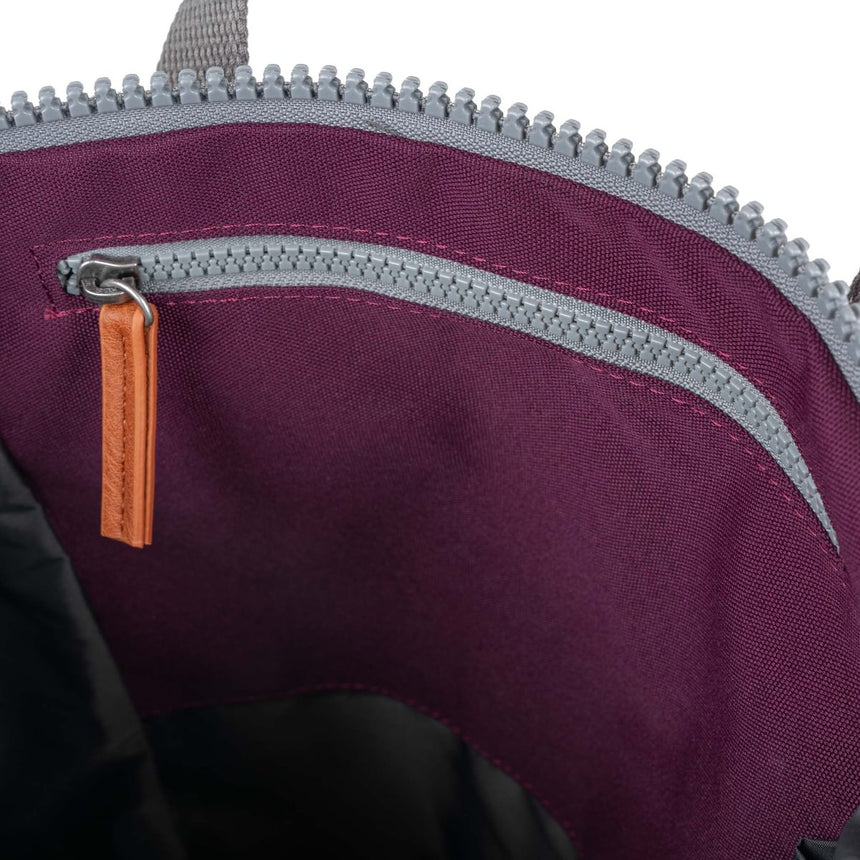 Roka London Finchley Sustainable Canvas Rucksack, Cherry Lacquer