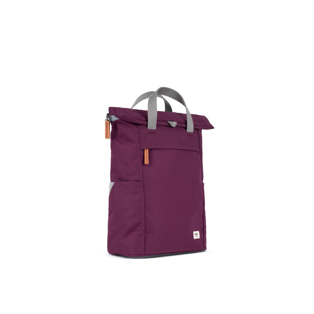 Roka London Finchley Sustainable Canvas Rucksack, Cherry Lacquer