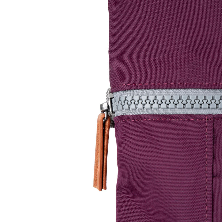 Roka London Finchley Sustainable Canvas Rucksack, Cherry Lacquer