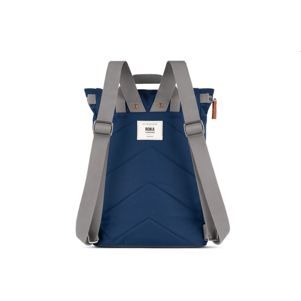 Roka London Finchley Sustainable Canvas Rucksack, Crisp Blue
