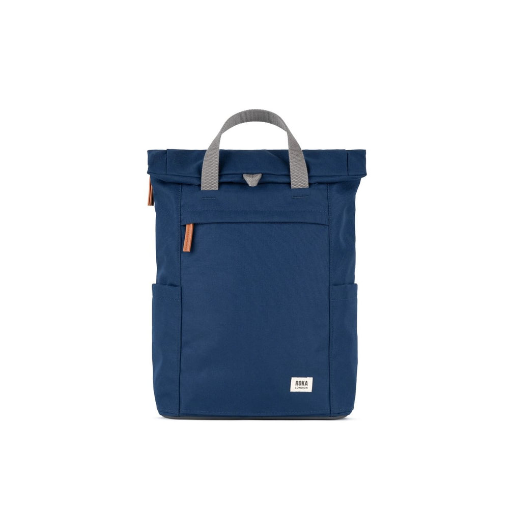 Roka London Finchley Sustainable Canvas Rucksack, Crisp Blue