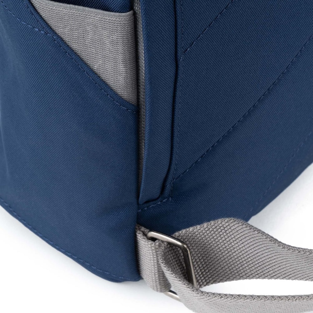 Roka London Finchley Sustainable Canvas Rucksack, Crisp Blue