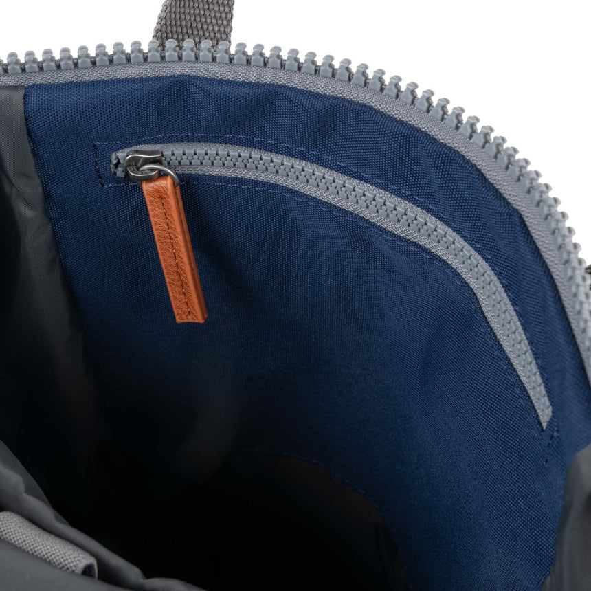 Roka London Finchley Sustainable Canvas Rucksack, Crisp Blue
