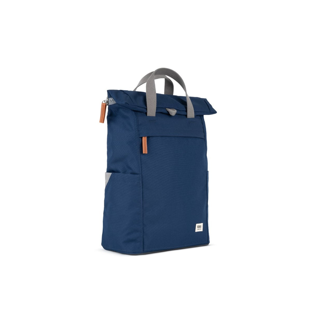Roka London Finchley Sustainable Canvas Rucksack, Crisp Blue