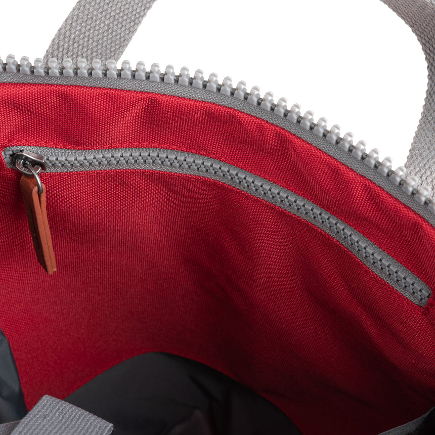 Roka London Finchley Sustainable Canvas Rucksack, Mars Red