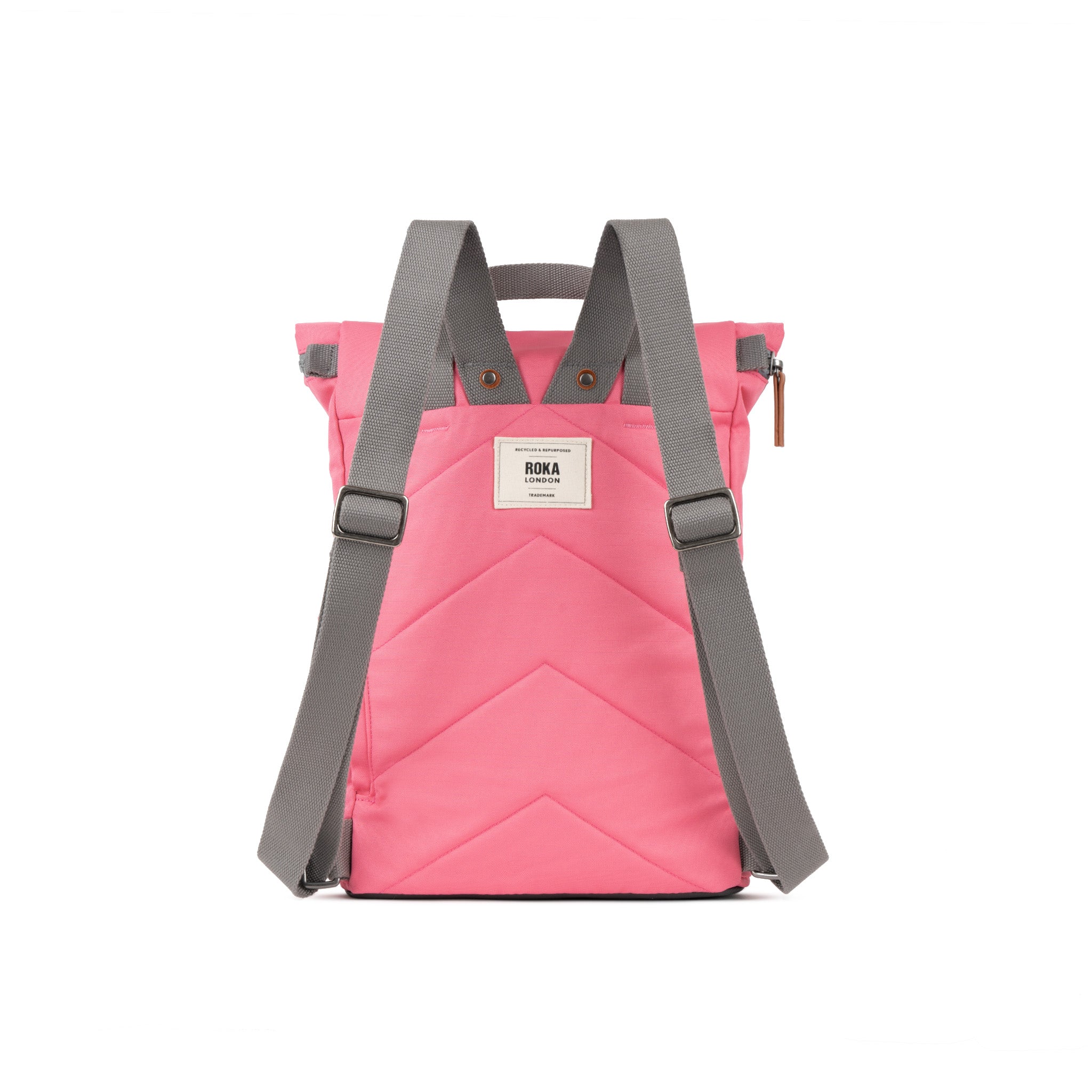 Roka London Finchley Sustainable Canvas Rucksack, Tulip – CHALK