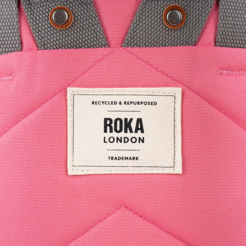 Roka London Finchley Medium Sustainable Canvas Rucksack, Tulip