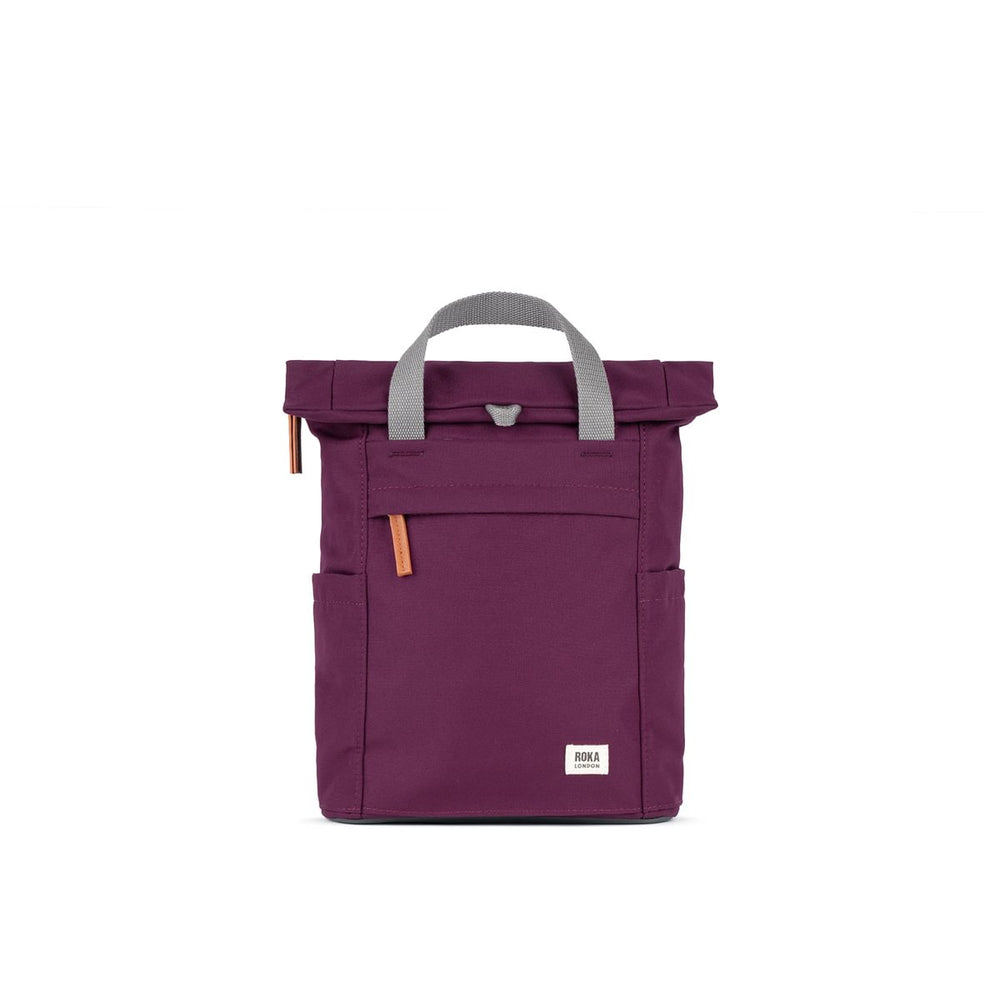 Roka London Finchley Sustainable Canvas Rucksack, Cherry Lacquer