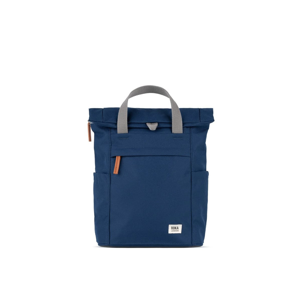 Roka London Finchley Sustainable Canvas Rucksack, Crisp Blue
