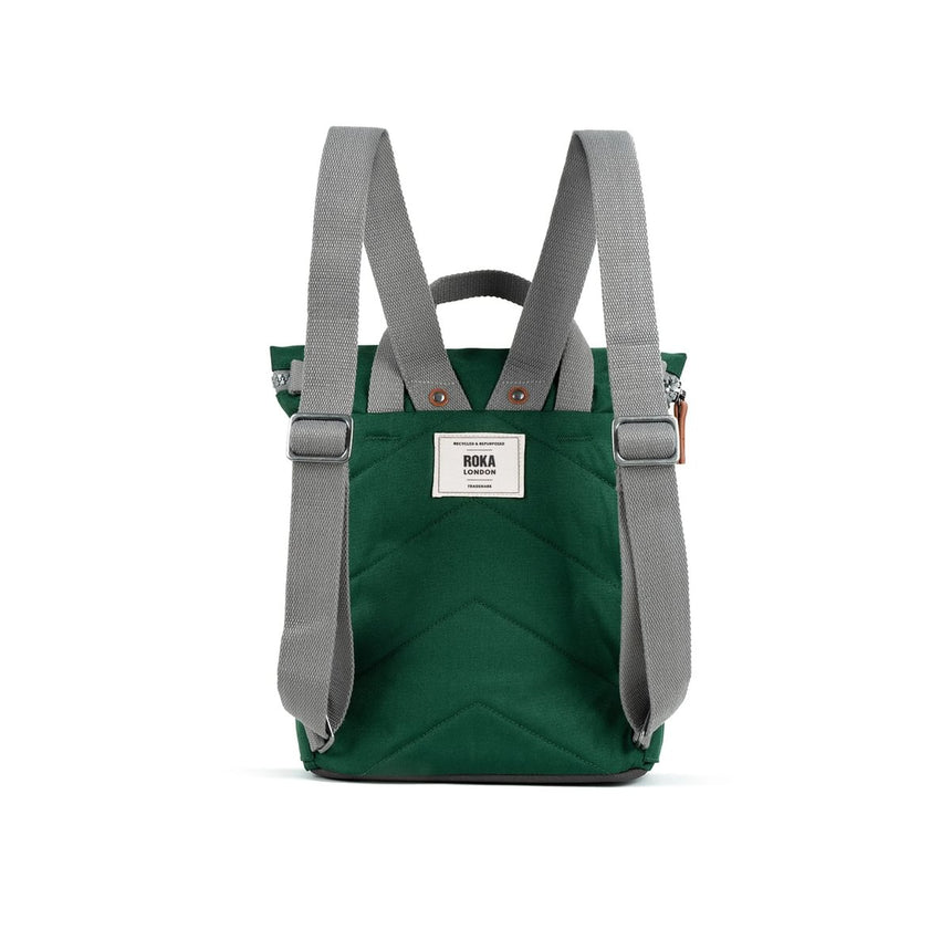 Roka London Finchley Rucksack, Forest (Sustainable Canvas)