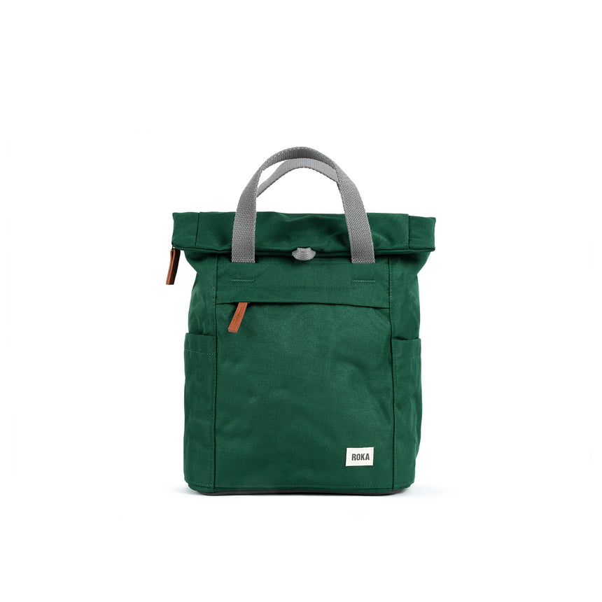 Roka London Finchley Rucksack, Forest (Sustainable Canvas)