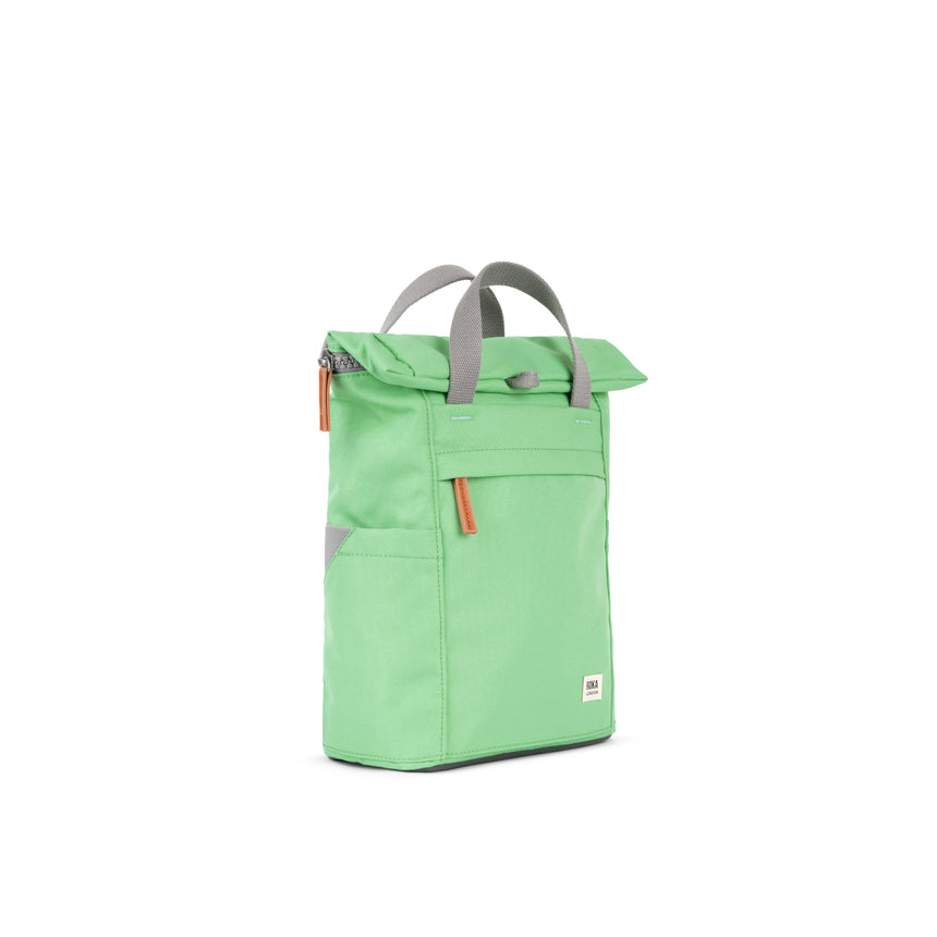 Roka London Finchley Small Sustainable Canvas Rucksack, Peppermint
