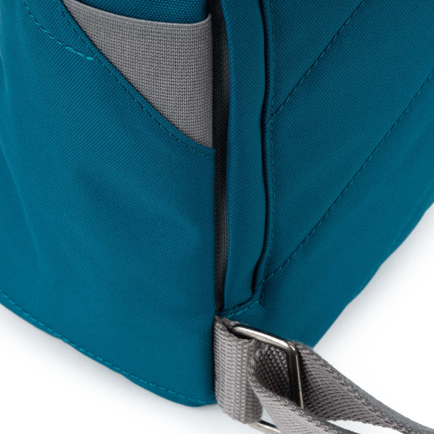 Roka London Finchley Small Sustainable Canvas Rucksack, Sapphire