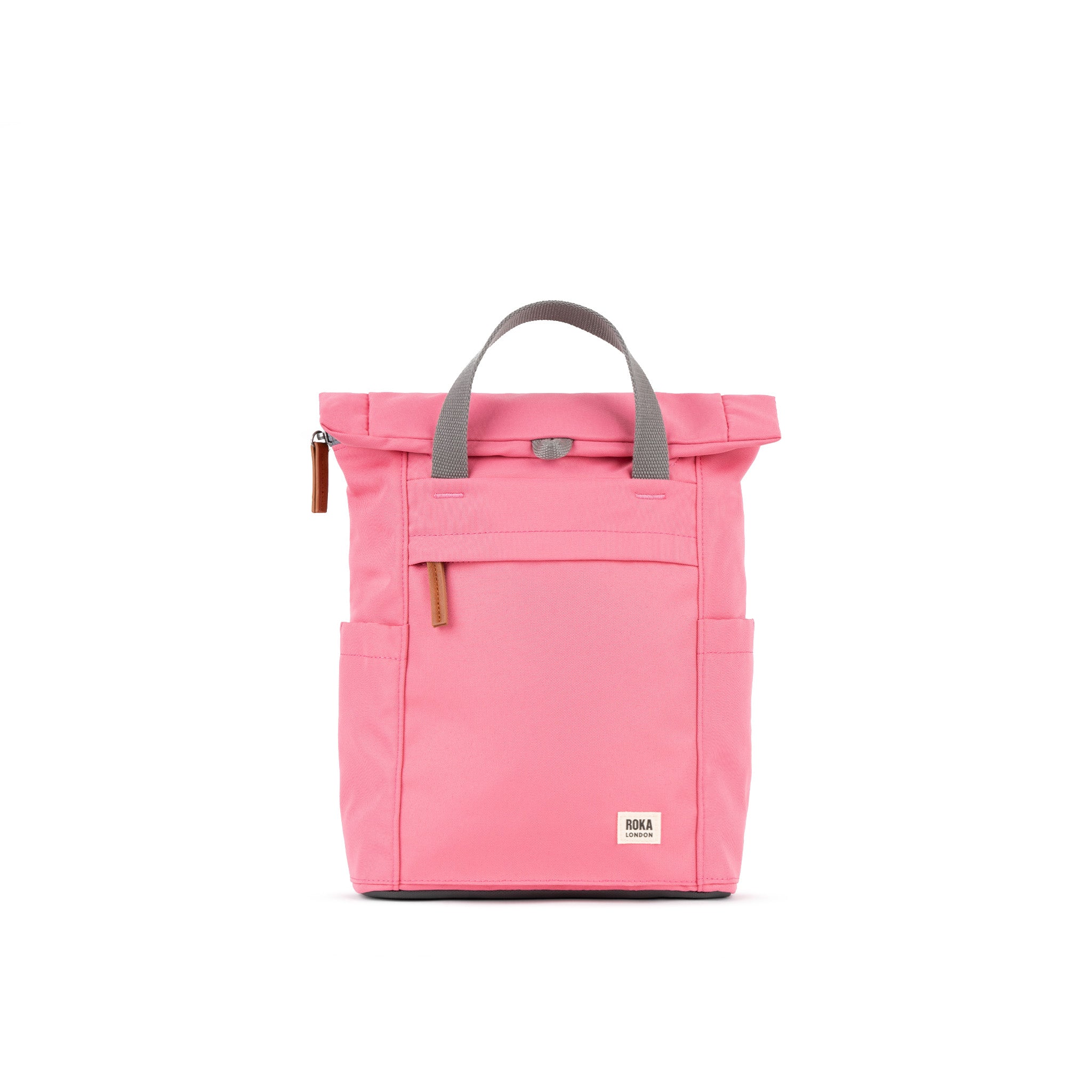 Roka London Finchley Sustainable Canvas Rucksack, Tulip – CHALK