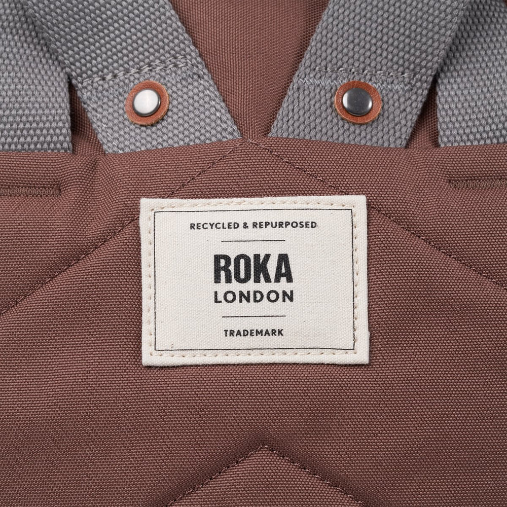 Roka London Finchley Sustainable Canvas Rucksack, Coco