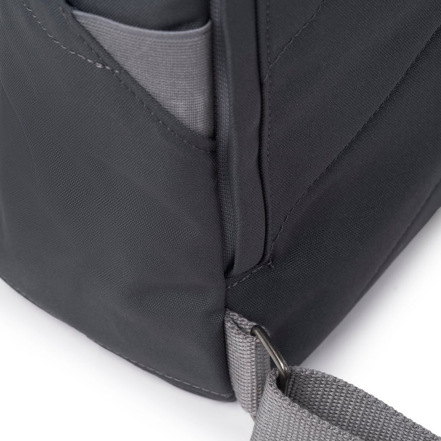 Roka London Finchley Sustainable Canvas Rucksack, Faded Black