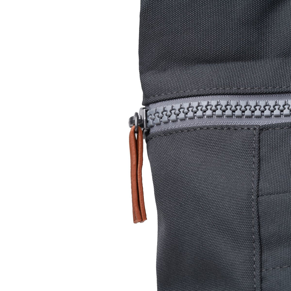 Roka London Finchley Sustainable Canvas Rucksack, Faded Black