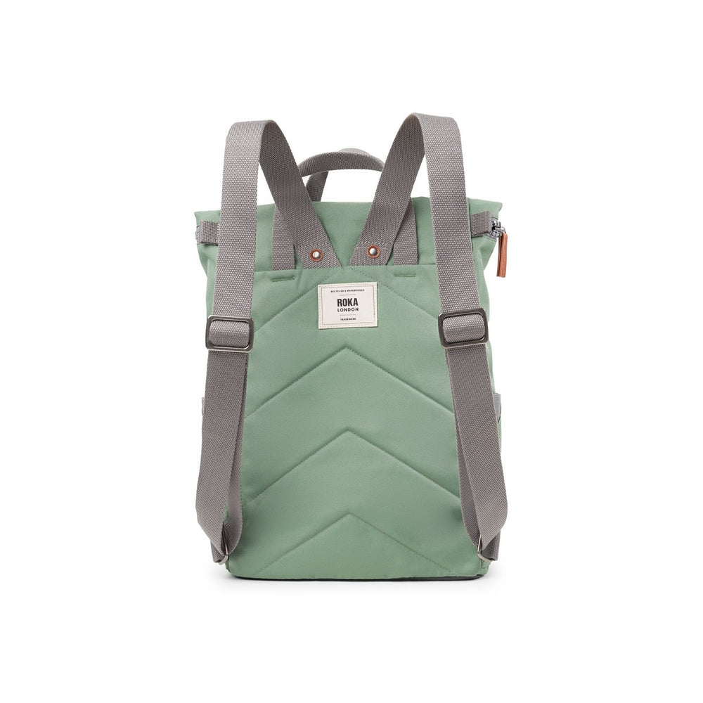 Roka London Finchley Sustainable Canvas Rucksack, Frost