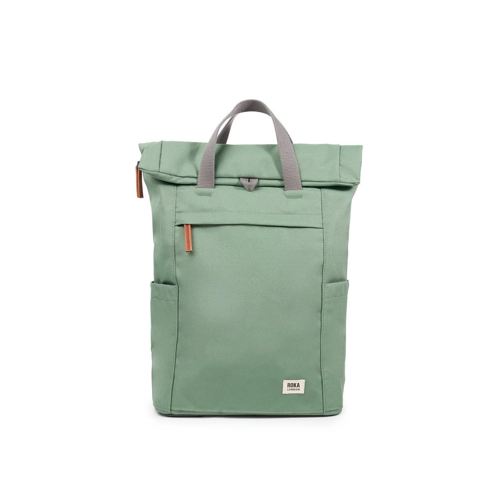 Roka London Finchley Sustainable Canvas Rucksack, Frost
