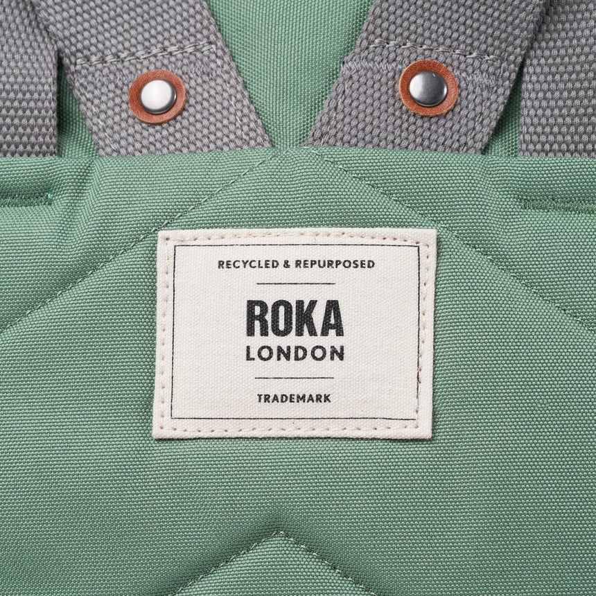 Roka London Finchley Sustainable Canvas Rucksack, Frost