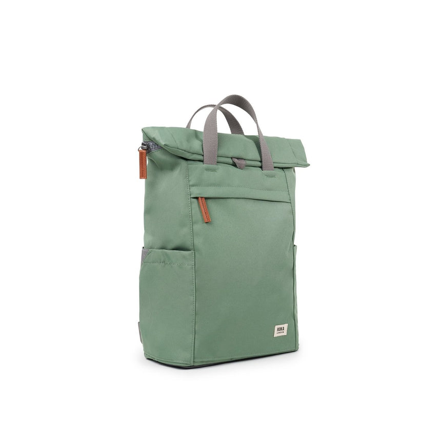Roka London Finchley Sustainable Canvas Rucksack, Frost