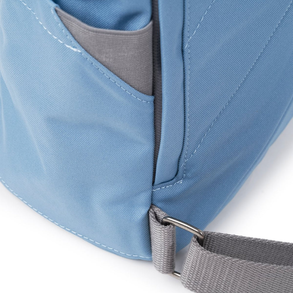 Roka London Finchley Sustainable Canvas Rucksack, Retro Blue